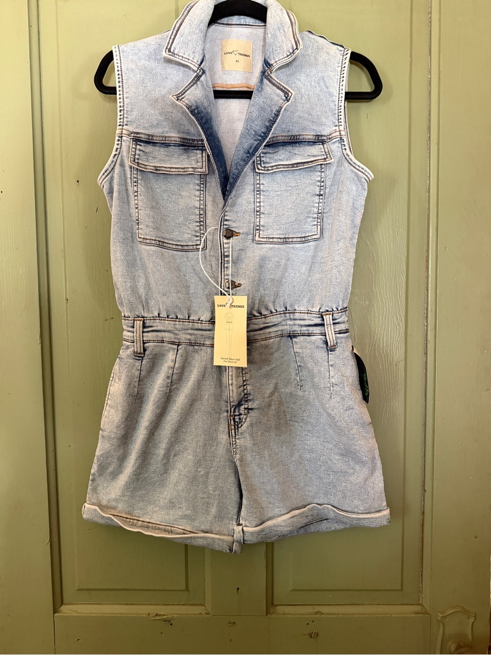 Love & Trends Light Wash Denim Romper